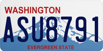 WA license plate ASU8791