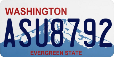 WA license plate ASU8792