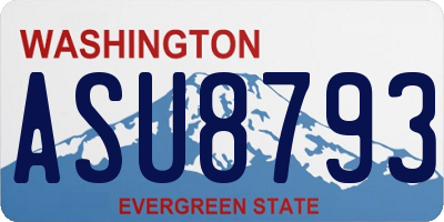 WA license plate ASU8793