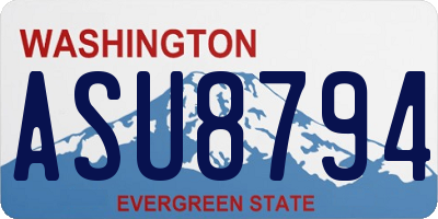 WA license plate ASU8794