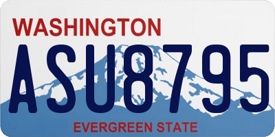 WA license plate ASU8795