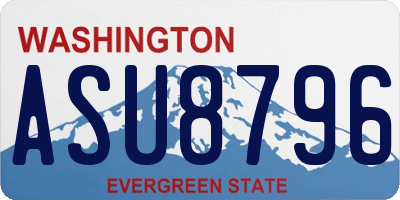 WA license plate ASU8796