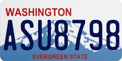 WA license plate ASU8798