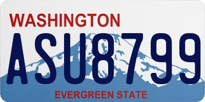 WA license plate ASU8799