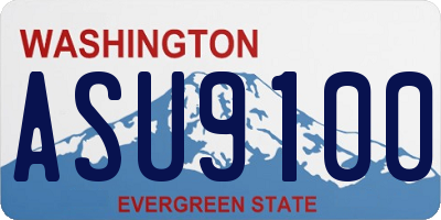WA license plate ASU9100