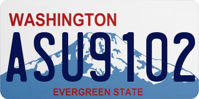 WA license plate ASU9102