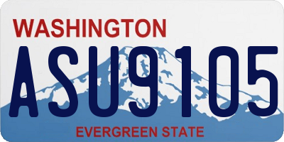 WA license plate ASU9105