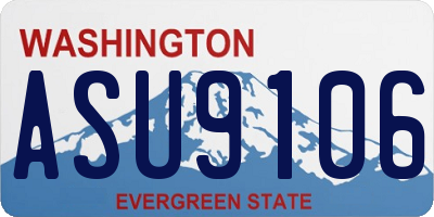 WA license plate ASU9106
