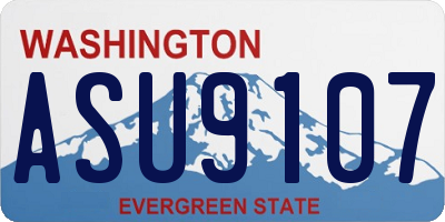 WA license plate ASU9107