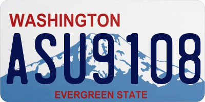 WA license plate ASU9108