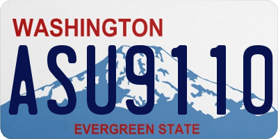 WA license plate ASU9110