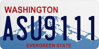 WA license plate ASU9111