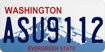 WA license plate ASU9112