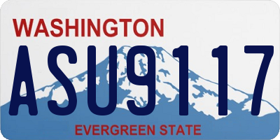 WA license plate ASU9117