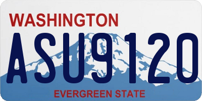 WA license plate ASU9120