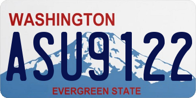 WA license plate ASU9122
