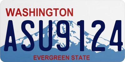 WA license plate ASU9124