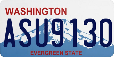 WA license plate ASU9130