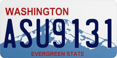 WA license plate ASU9131