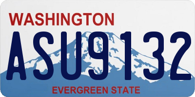 WA license plate ASU9132