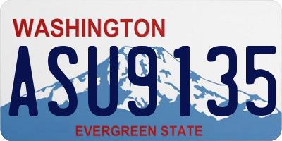 WA license plate ASU9135