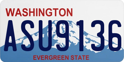 WA license plate ASU9136