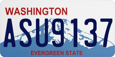 WA license plate ASU9137