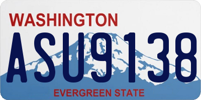 WA license plate ASU9138