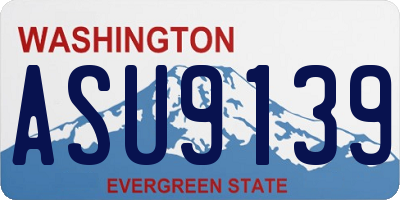 WA license plate ASU9139