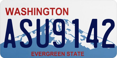 WA license plate ASU9142
