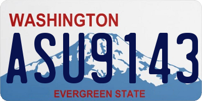 WA license plate ASU9143