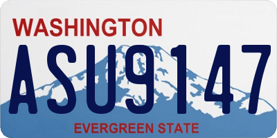 WA license plate ASU9147
