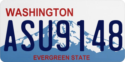 WA license plate ASU9148