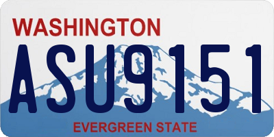 WA license plate ASU9151