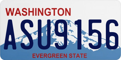 WA license plate ASU9156