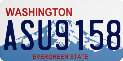 WA license plate ASU9158