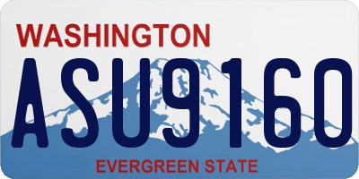 WA license plate ASU9160