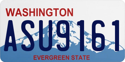 WA license plate ASU9161