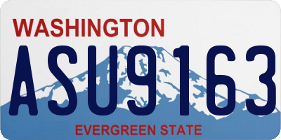 WA license plate ASU9163