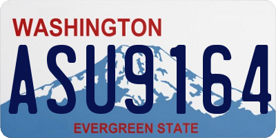 WA license plate ASU9164