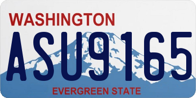 WA license plate ASU9165