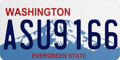 WA license plate ASU9166