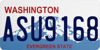 WA license plate ASU9168