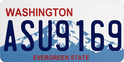 WA license plate ASU9169