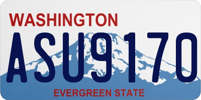 WA license plate ASU9170