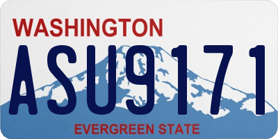 WA license plate ASU9171