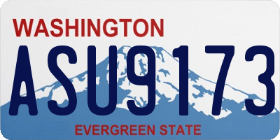 WA license plate ASU9173