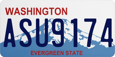WA license plate ASU9174