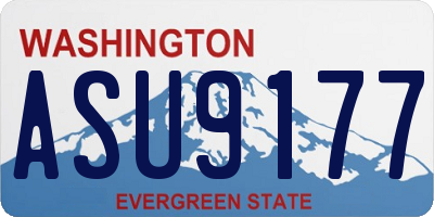 WA license plate ASU9177