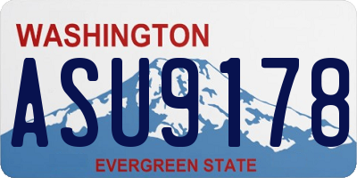 WA license plate ASU9178